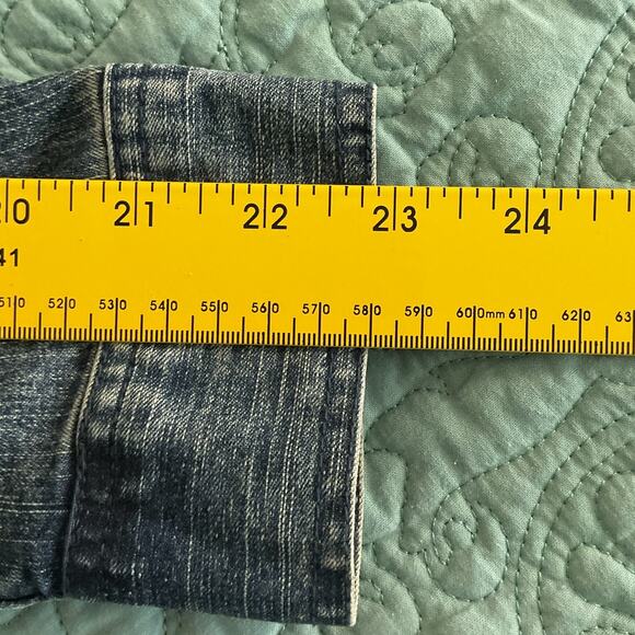 Alfred Dunner Petite Embroidered Floral Denim Jacket 12P Dark Wash - Picture 11 of 11